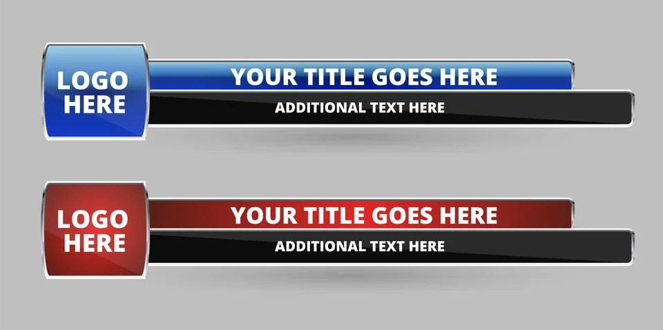 Professional Broadcast Lower third Design Template Stock Illustration