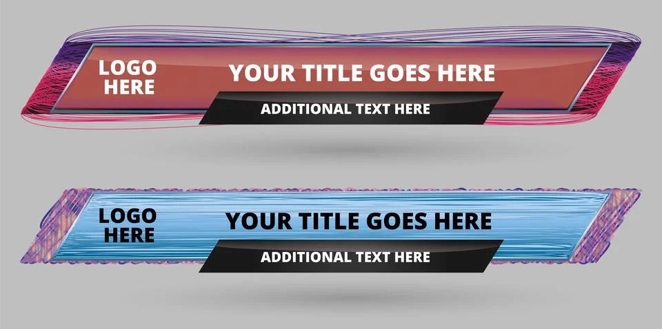 Professional Broadcast Lower third Design Template Stock Illustration