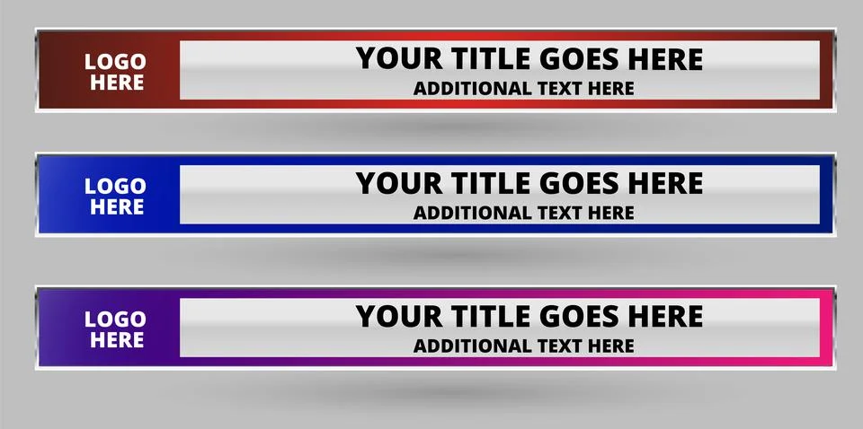 Professional Broadcast Lower third Design Template Stock Illustration