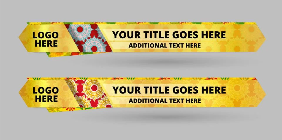 Professional Broadcast Lower third Design Template Stock Illustration