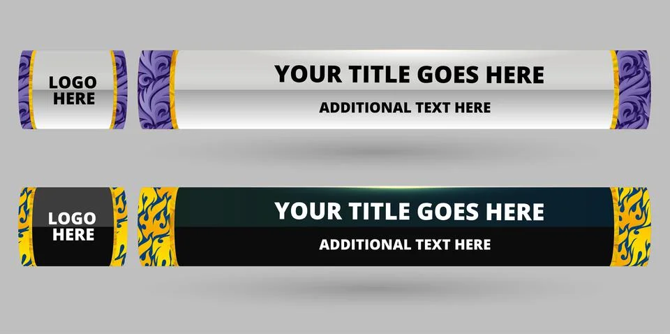 Professional Broadcast Lower third Design Template Stock Illustration