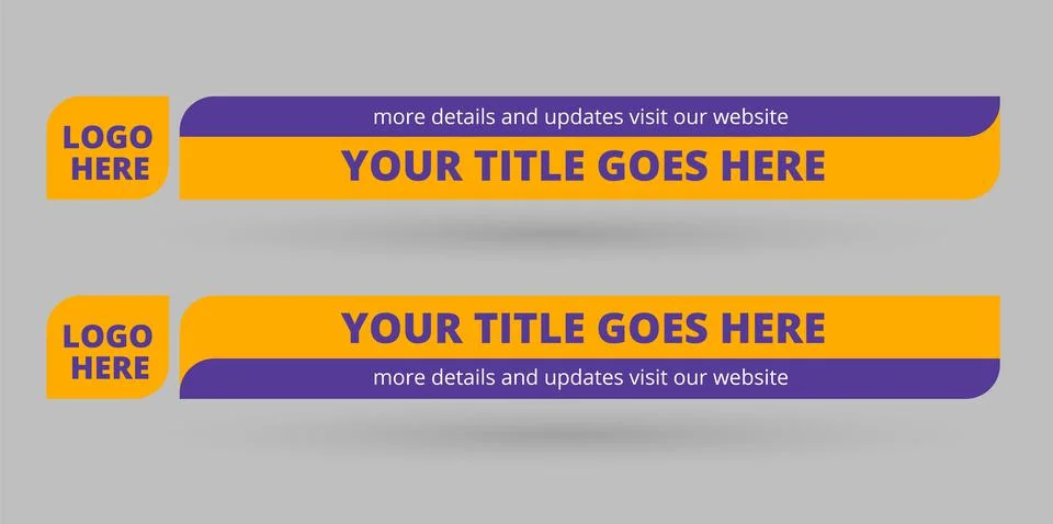 Professional Broadcast Lower third Design Template Stock Illustration