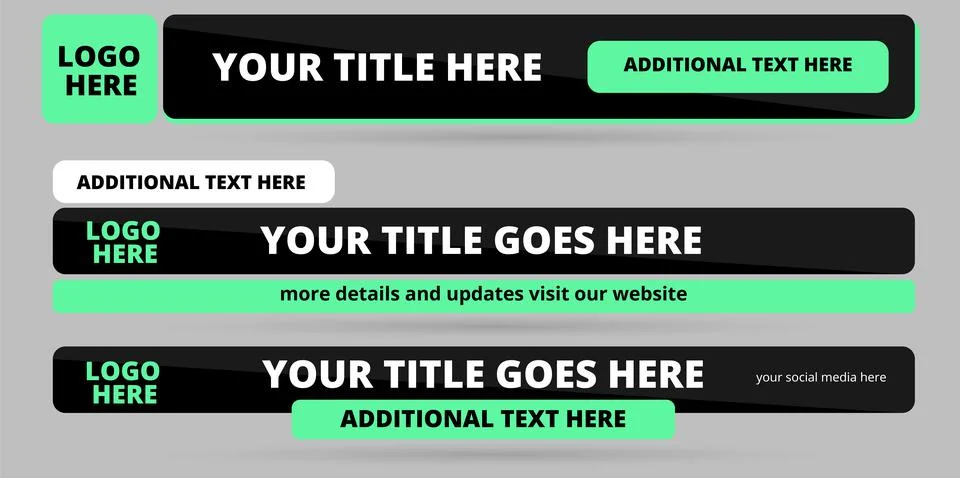 Professional Broadcast Lower third Design Template Stock Illustration