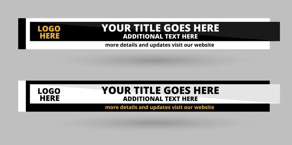 Professional Broadcast Lower third Design Template Illustrazione stock