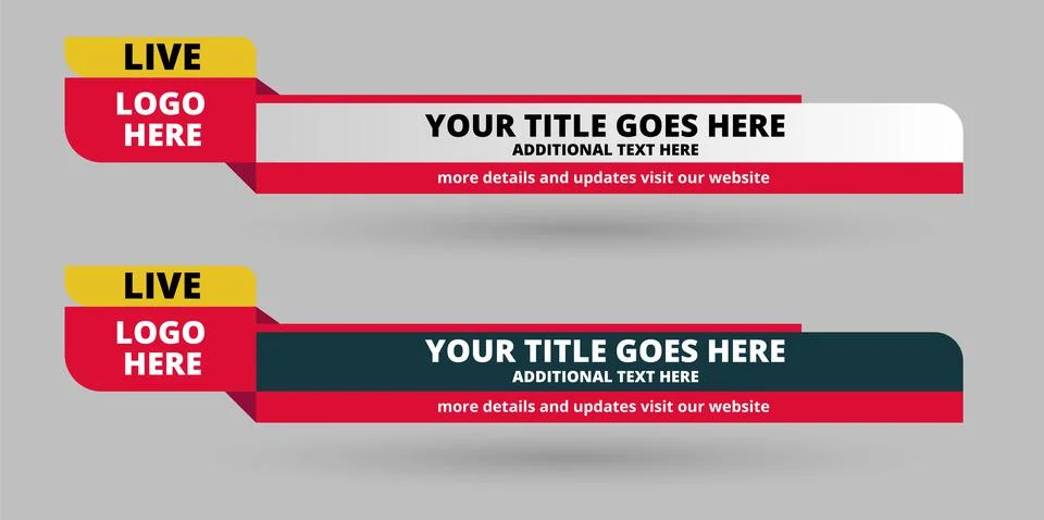 Professional Broadcast Lower third Design Template Stock Illustration