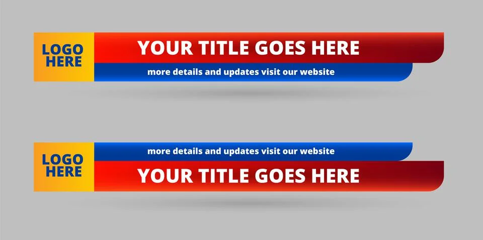 Professional Broadcast Lower third Design Template Stock Illustration