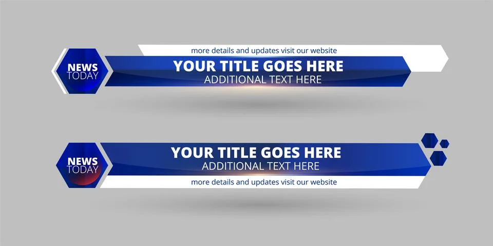 Professional Broadcast Lower third Design Template Stock Illustration