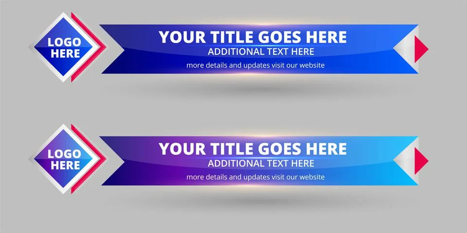 Professional Broadcast Lower third Design Template Stock Illustration