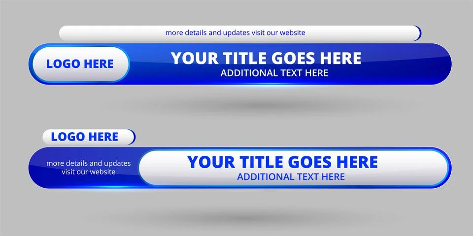 Professional Broadcast Lower third Design Template Illustrazione stock
