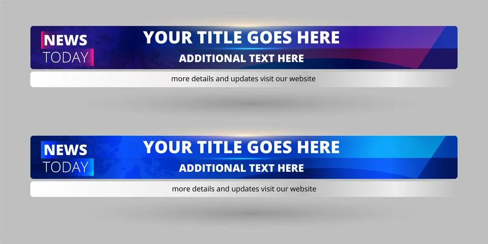 Professional Broadcast Lower third Design Template Stock Illustration