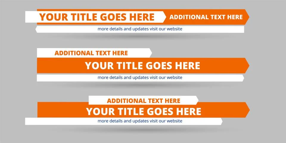 Professional Broadcast Lower third Design Template Stock Illustration