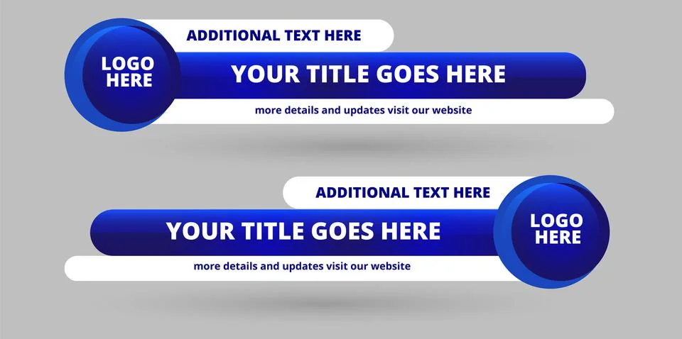 Professional Broadcast Lower third Design Template Stock Illustration