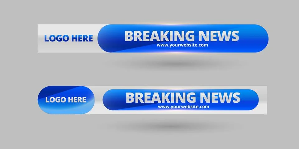 Professional Broadcast Lower third Design Template Stock Illustration