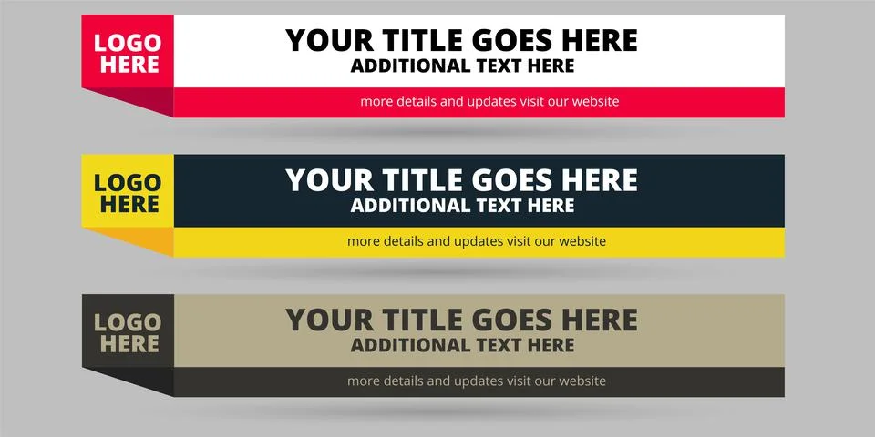 Professional Broadcast Lower third Design Template Illustrazione stock