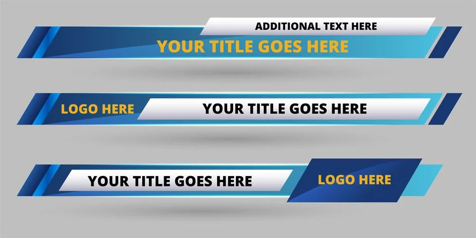 Professional Broadcast Lower third Design Template Stock Illustration