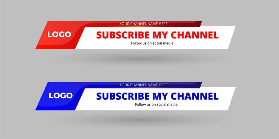 Professional Broadcast Lower third Design Template Stock Illustration