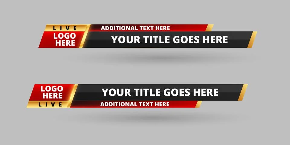 Professional Broadcast Lower third Design Template Stock Illustration