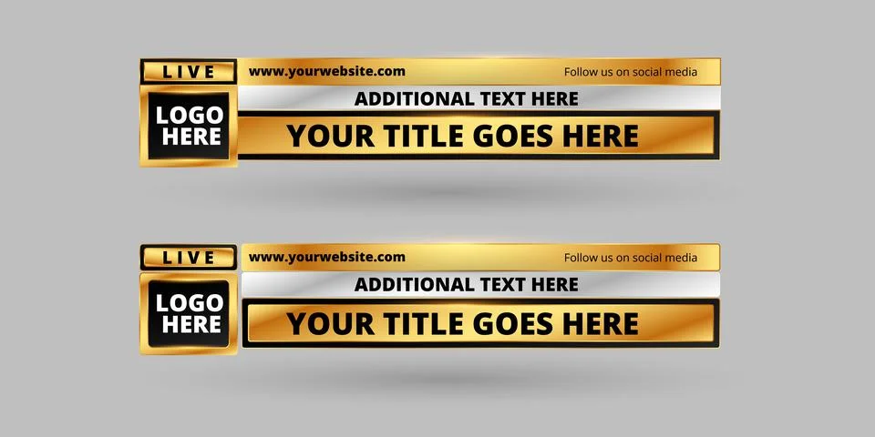 Professional Broadcast Lower third Design Template Stock Illustration