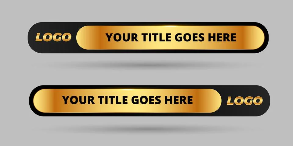 Professional Broadcast Lower third Design Template Stock Illustration