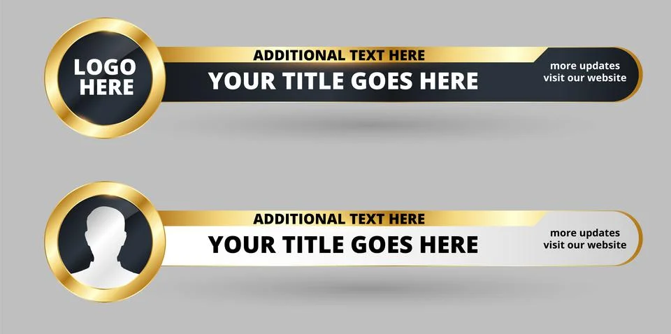 Professional Broadcast Lower third Design Template Stock Illustration