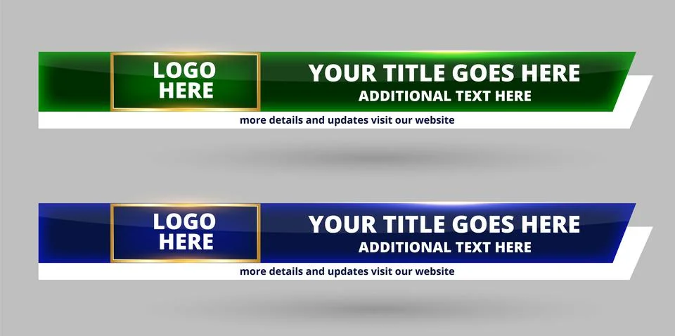 Professional Broadcast Lower third Design Template Stock Illustration