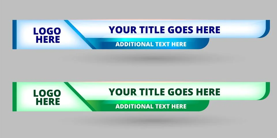 Professional Broadcast Lower third Design Template Stock Illustration