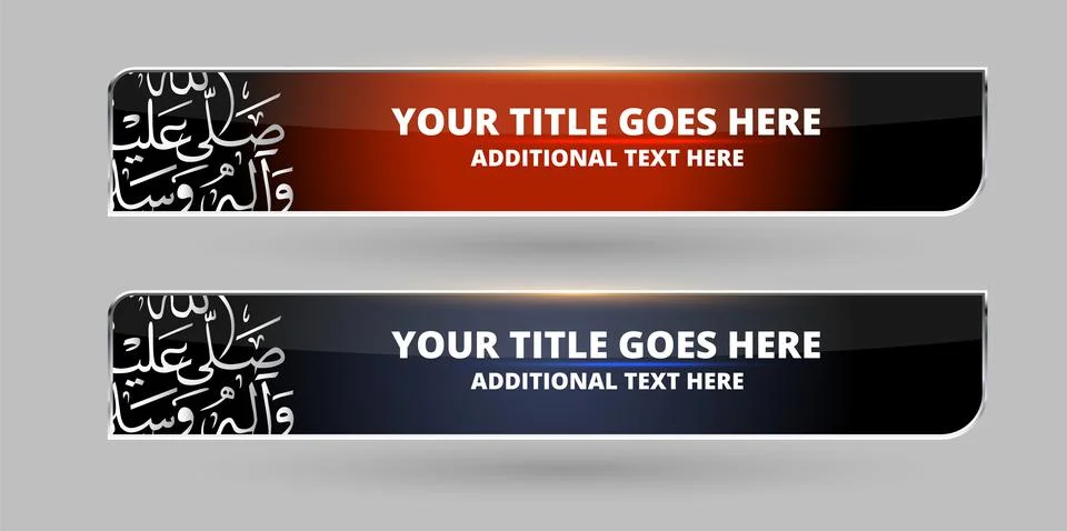 Professional Broadcast Lower third Design Template Stock Illustration
