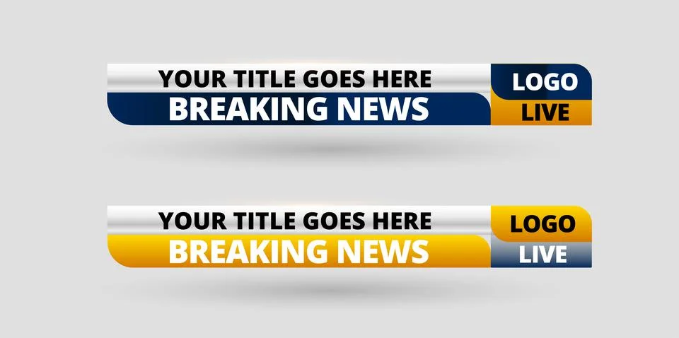 Professional Broadcast Lower third Design Template Stock Illustration