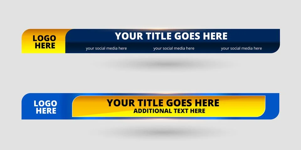 Professional Broadcast Lower third Design Template Stock Illustration