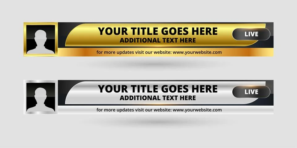 Professional Broadcast Lower third Design Template Stock Illustration