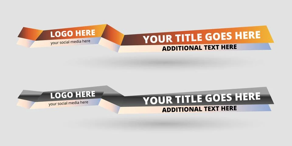 Professional Broadcast Lower third Design Template Stock Illustration