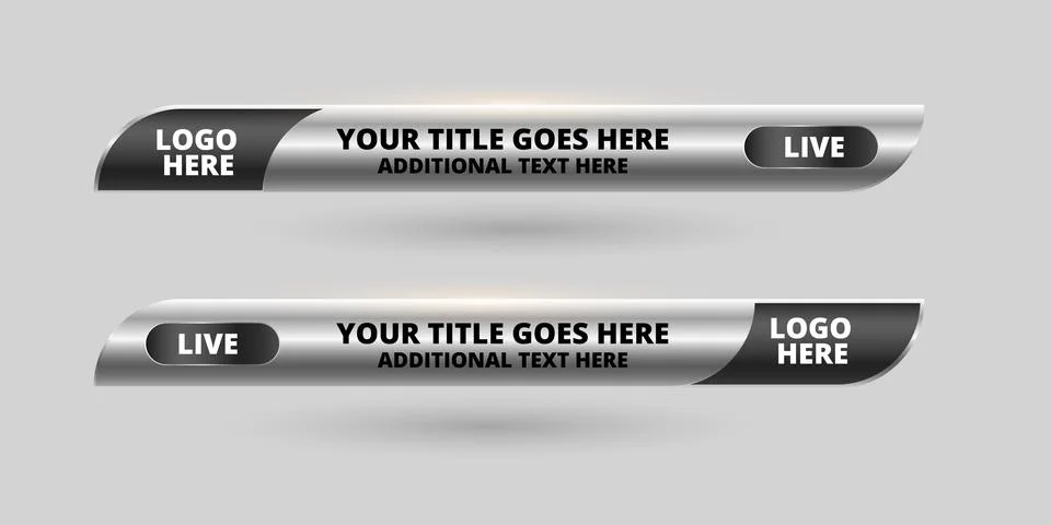 Professional Broadcast Lower third Design Template Stock Illustration