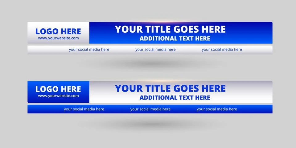 Professional Broadcast Lower third Design Template Stock Illustration