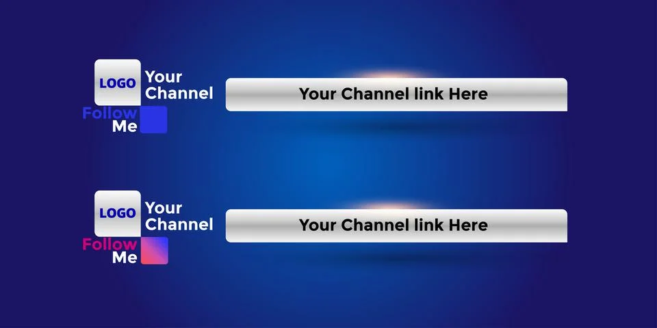 Professional Broadcast Lower third Design Template Stock Illustration