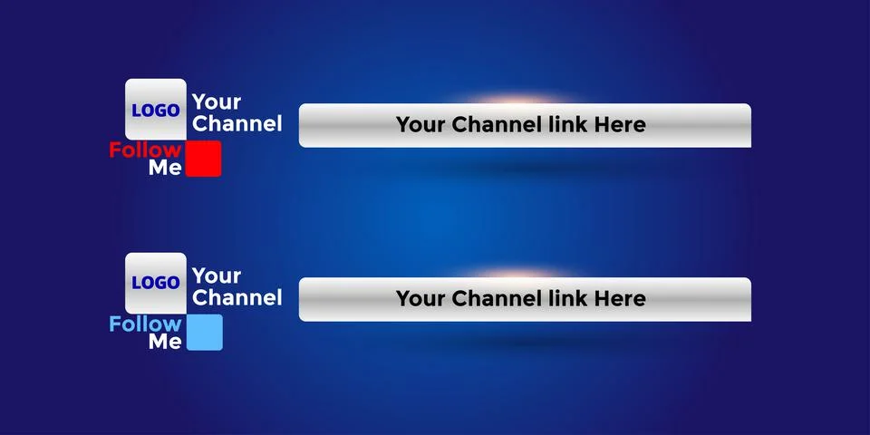 Professional Broadcast Lower third Design Template Stock Illustration