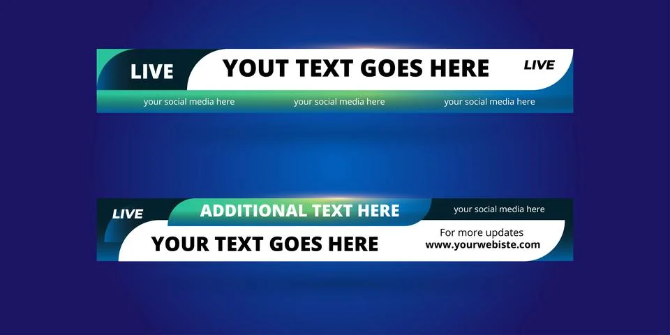 Professional Broadcast Lower third Design Template Stock Illustration