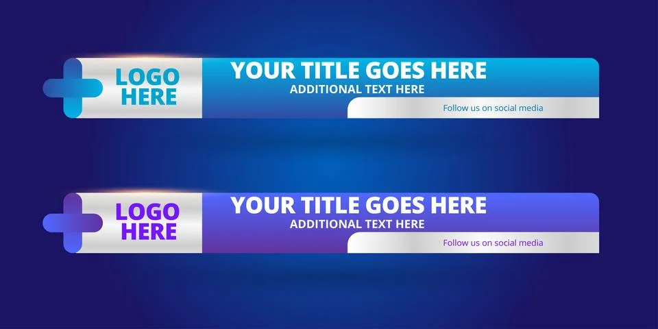 Professional Broadcast Lower third Design Template Stock Illustration