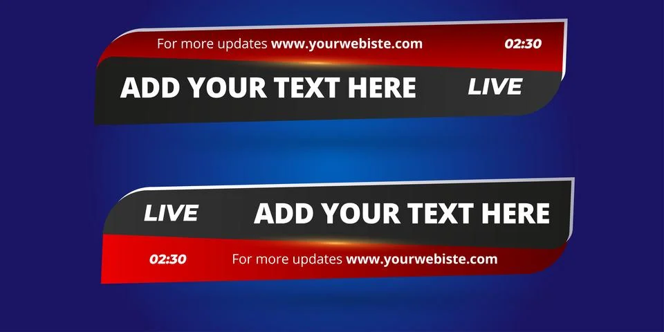 Professional Broadcast Lower third Design Template Illustrazione stock