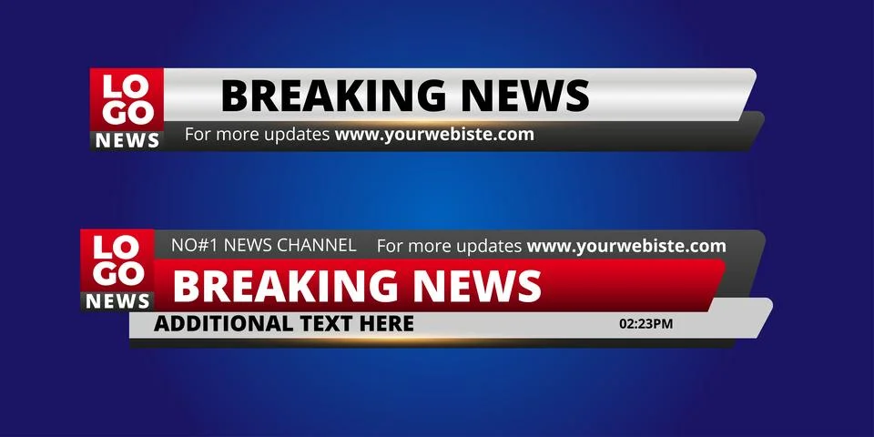 Professional Broadcast Lower third Design Template Illustrazione stock