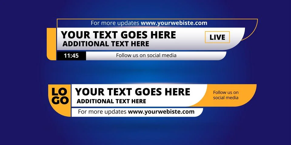 Professional Broadcast Lower third Design Template イラスト素材