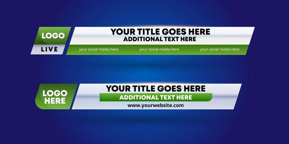 Professional Broadcast Lower third Design Template Stock Illustration