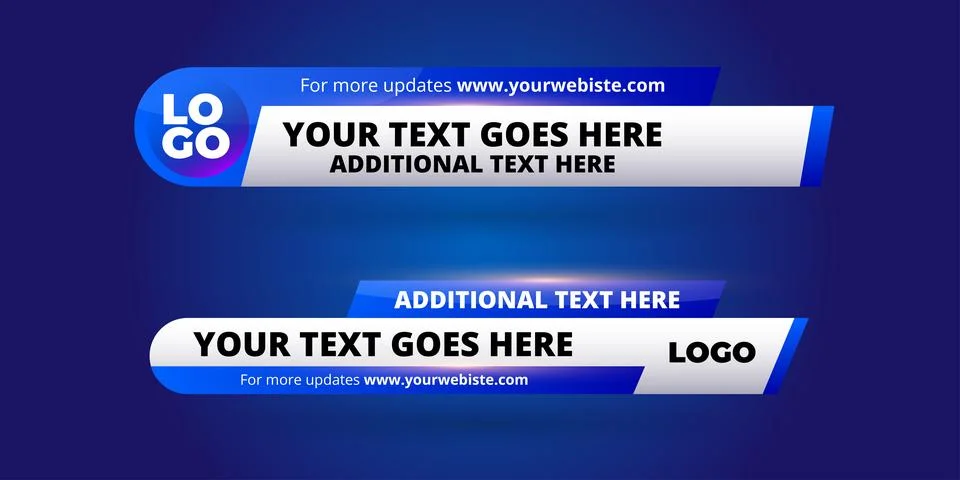 Professional Broadcast Lower third Design Template Stock Illustration