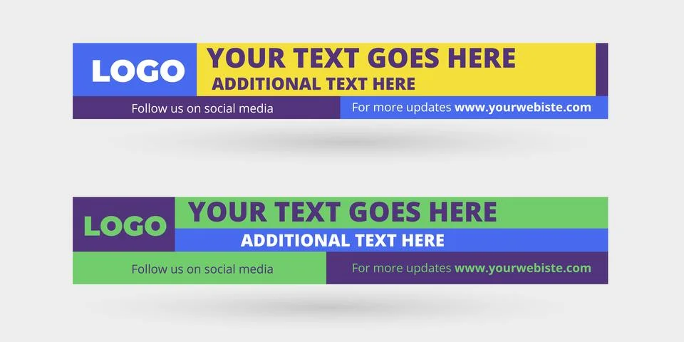 Professional Broadcast Lower third Design Template イラスト素材