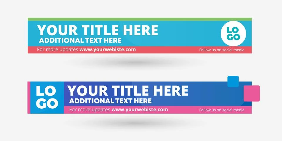 Professional Broadcast Lower third Design Template Stock Illustration