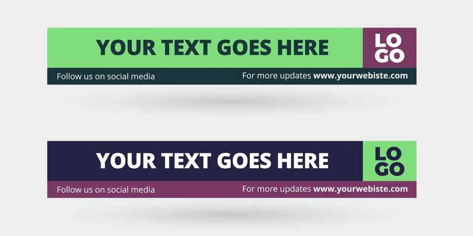 Professional Broadcast Lower third Design Template Stock Illustration