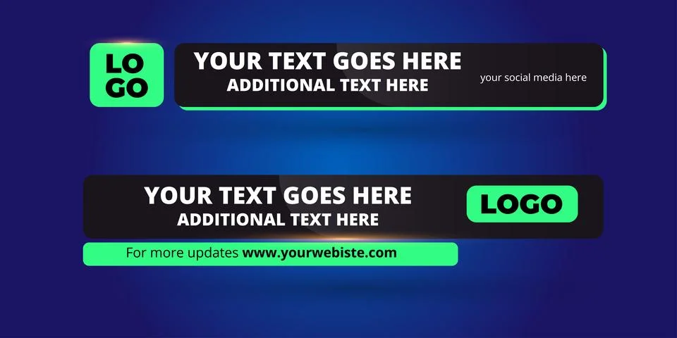 Professional Broadcast Lower third Design Template Stock Illustration