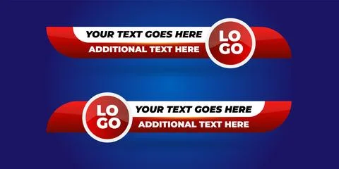 Professional Broadcast Lower third Design Template Stock Illustration