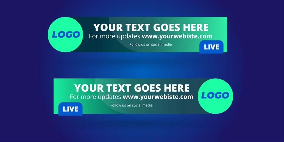 Professional Broadcast Lower third Design Template Stock Illustration
