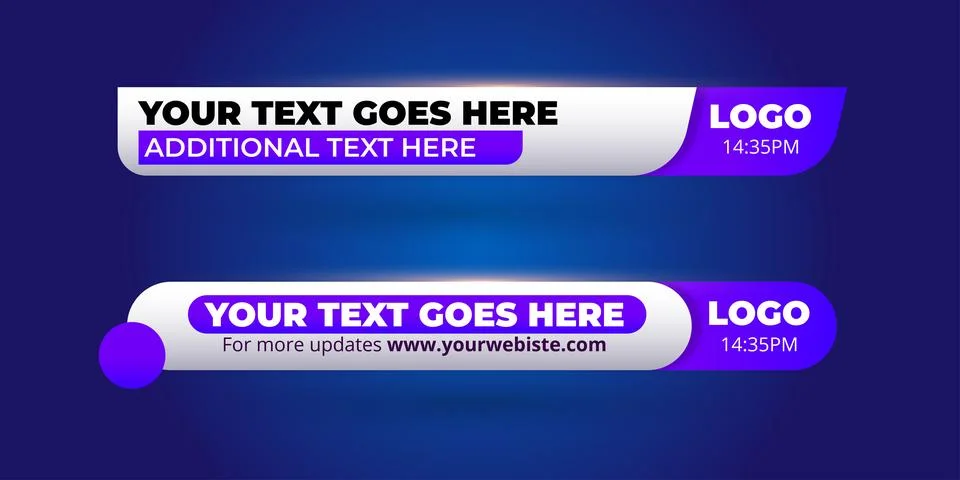 Professional Broadcast Lower third Design Template イラスト素材