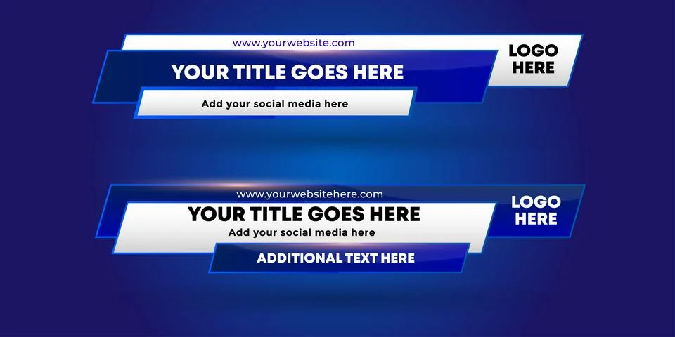 Professional Broadcast Lower third Design Template Stock Illustration